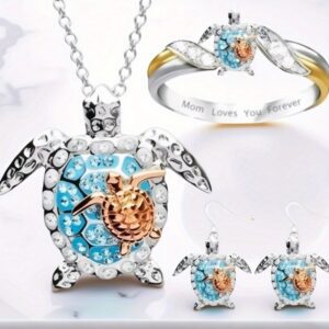 Parure Tortue Moissanite Argent 925