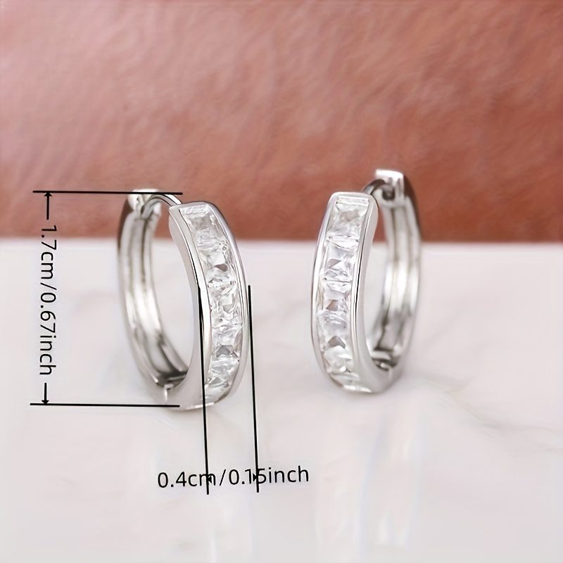 EJG - Boucles d'oreilles en argent 925 avec moissanite - Élégantes et simples - Brillantes pour un port quotidien - Hypoallergéniques, sans nickel, légères, adaptées à toutes les tenues et occasions, idéales comme cadeau pour femme