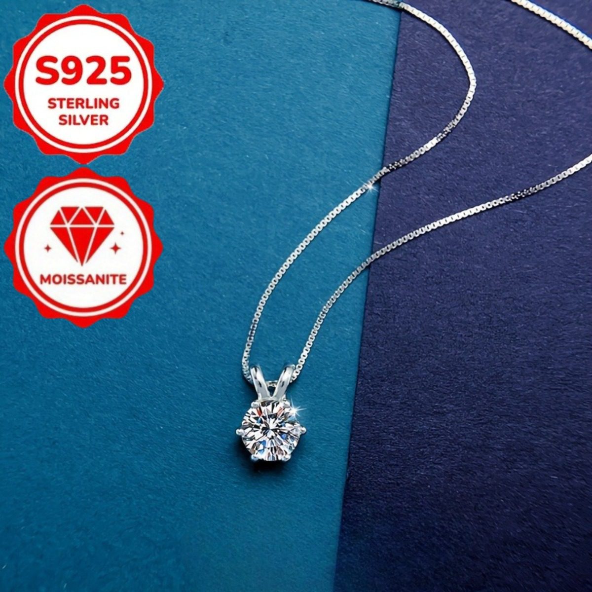 Collier avec pendentif en moissanite argent S925, élégant et stylé, cadeau polyvalent pour les anniversaires de femmes, usage quotidien, vacances, fêtes, Saint-Valentin, fête des enseignants, Noël, Halloween, anniversaires de mariage, bijoux étincelants