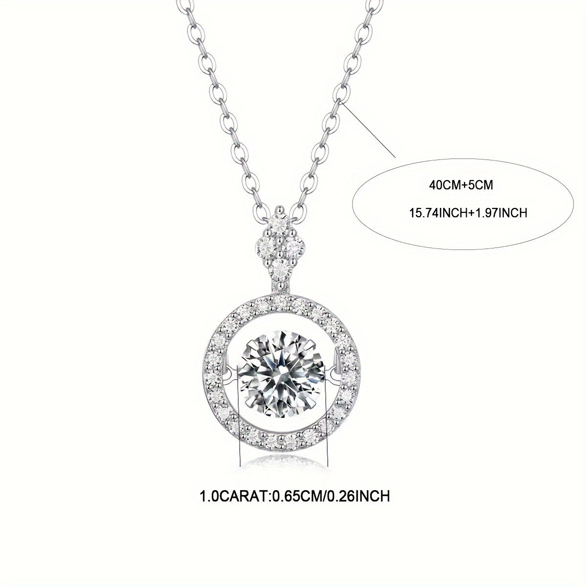 Collier pendentif en moissanite argentée 1 carat 925 avec bague étoile, collier pendentif élégant pour dame blanche, bijou haut de gamme, cadeau créatif et doux pour couple de vacances, chignon élégant
