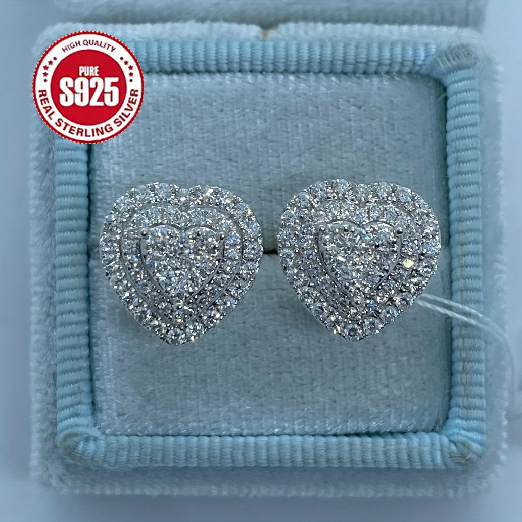 Boucles d'Oreilles Cœur Argent 925 – Image 5