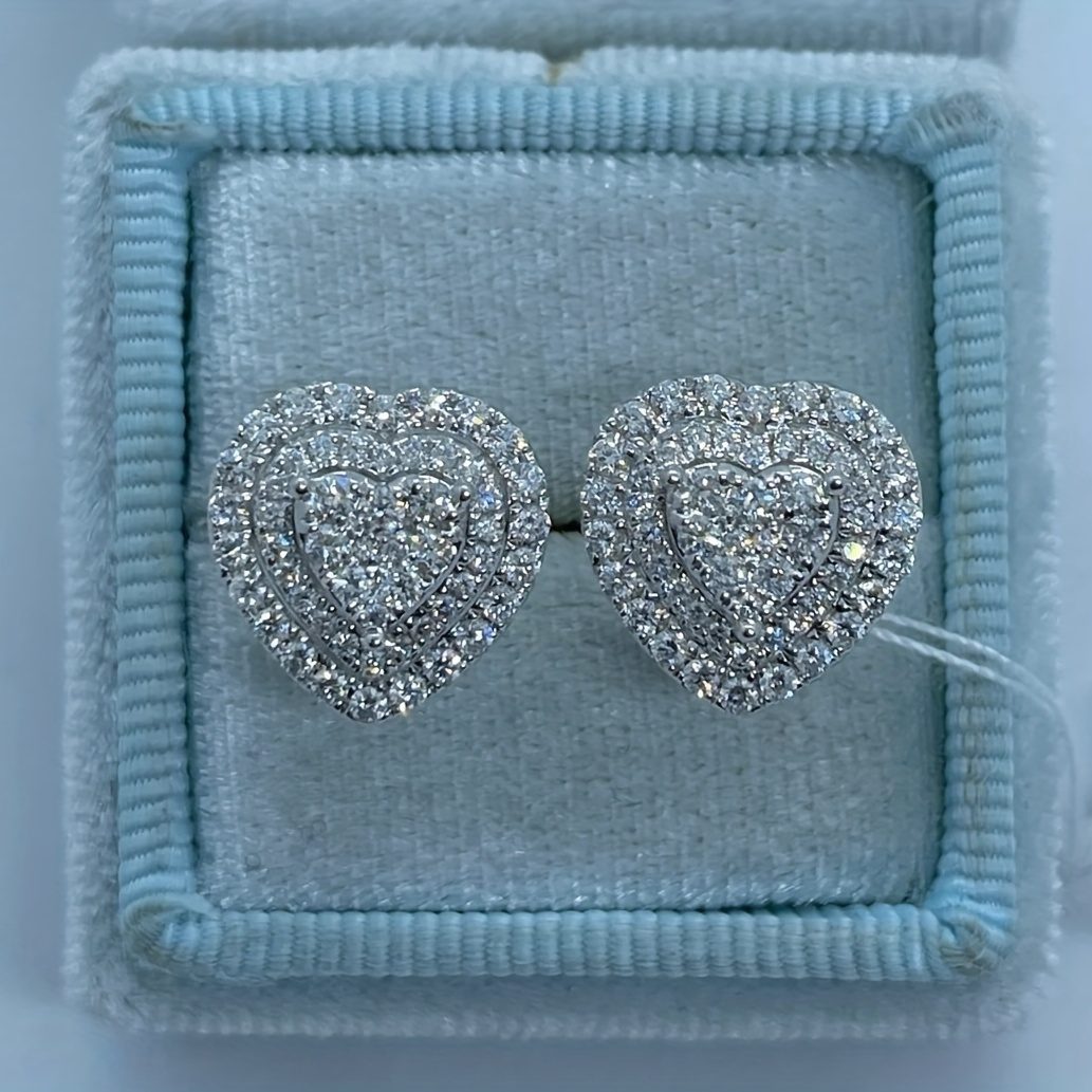 Boucles d'Oreilles Cœur Argent 925 – Image 4