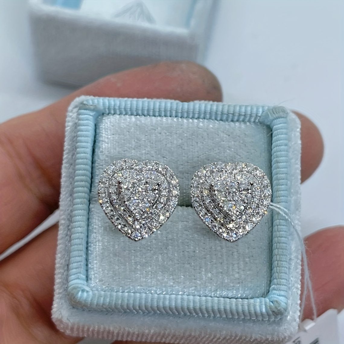 Boucles d'Oreilles Cœur Argent 925