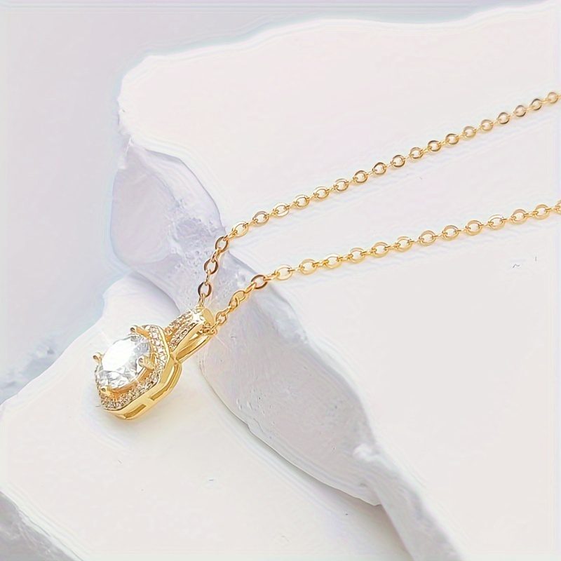 Collier pendentif en argent sterling 925 avec moissanite taille princesse de 1 carat/2 carats, convient pour le quotidien, les fêtes, les soirées, les rendez-vous, les vacances, les anniversaires, la Saint-Valentin, le carnaval, Pâques et autres cadeaux de bijoux, avec boîte cadeau, environ 0,14 oz