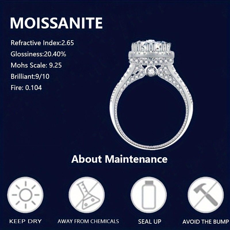 Bague Ronde Élégante et Tendance en Argent Pur S925 avec Zirconia Synthétique pour Femme, Idéale pour le Quotidien, la Saint-Valentin, Halloween, Noël, la Fête des Mères, les Vacances, les Rendez-vous, les Réunions, les Mariages, les Fiançailles, pour Épouse ou Petite Amie