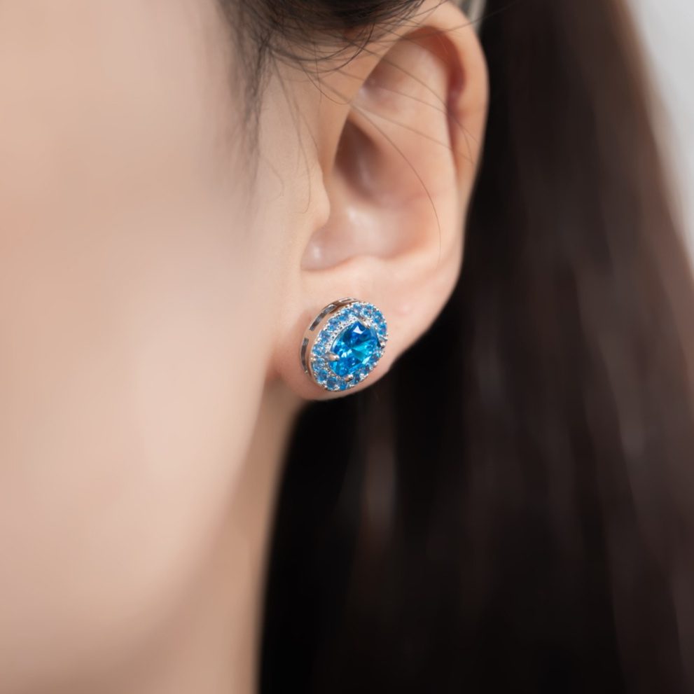 Boucles d'oreilles à clous en moissanite de 3,8 grammes, avec un poids de 1,5G en argent S925, élégantes et stylées, parfaites pour les demandes en mariage, les fiançailles et les mariages, un cadeau idéal pour Noël, le Nouvel An ou les anniversaires