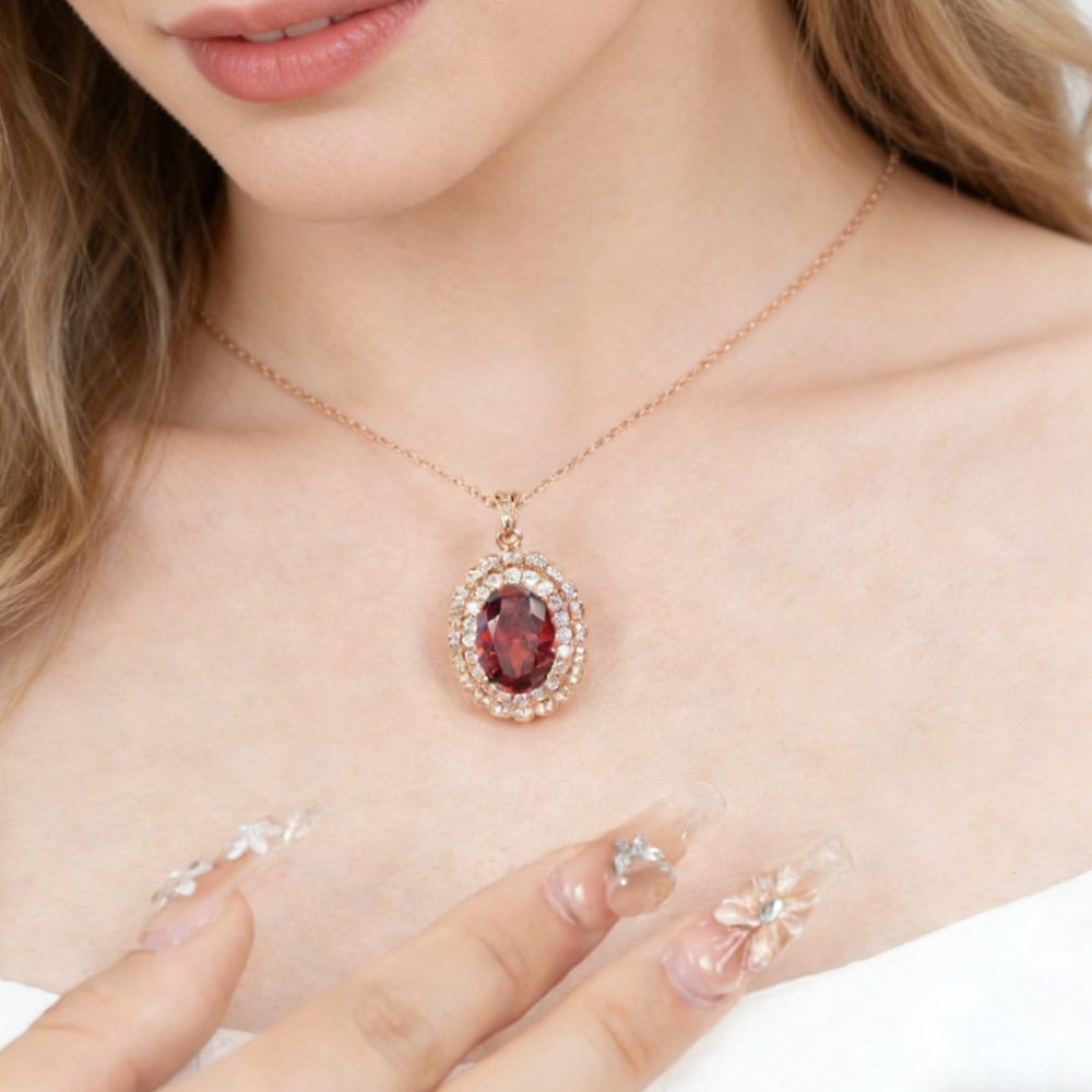Collier Moissanite 8,1g pour Femmes Hommes Couple, Couleur D VVS1, Collier en Argent 925, Design Ovale, Bijou Éblouissant pour Épouse Dame Maman, Cadeaux Anniversaire Saint-Valentin, Cadeaux de Fiançailles Mariage pour Couple Ami Mariée