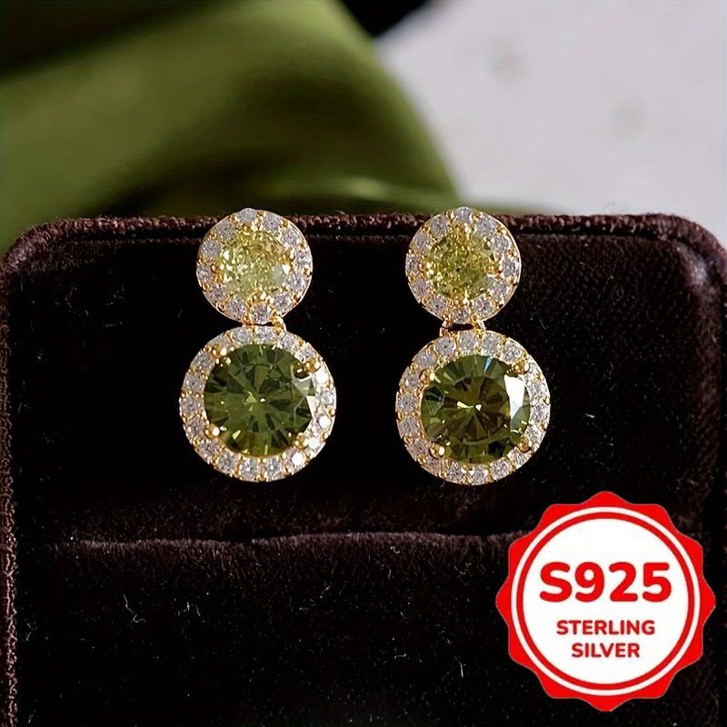 Boucles d'Oreilles Argent S925 Zircone Vintage – Image 5