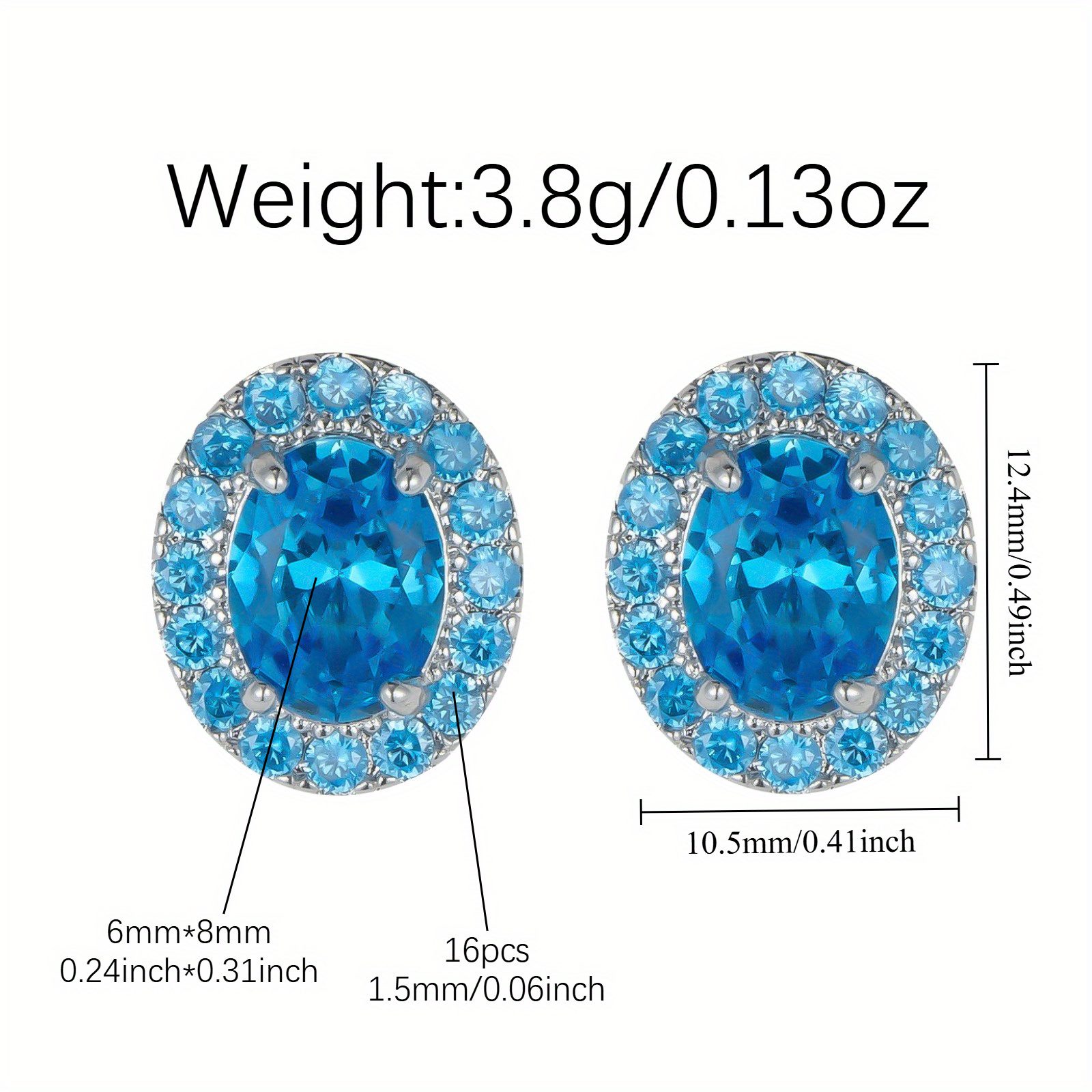 Boucles d'oreilles à clous en moissanite de 3,8 grammes, avec un poids de 1,5G en argent S925, élégantes et stylées, parfaites pour les demandes en mariage, les fiançailles et les mariages, un cadeau idéal pour Noël, le Nouvel An ou les anniversaires