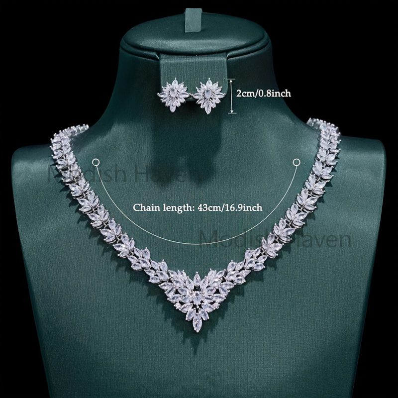 Parure Argent 925 Fleur Zircone Éclat Diamant – Image 4
