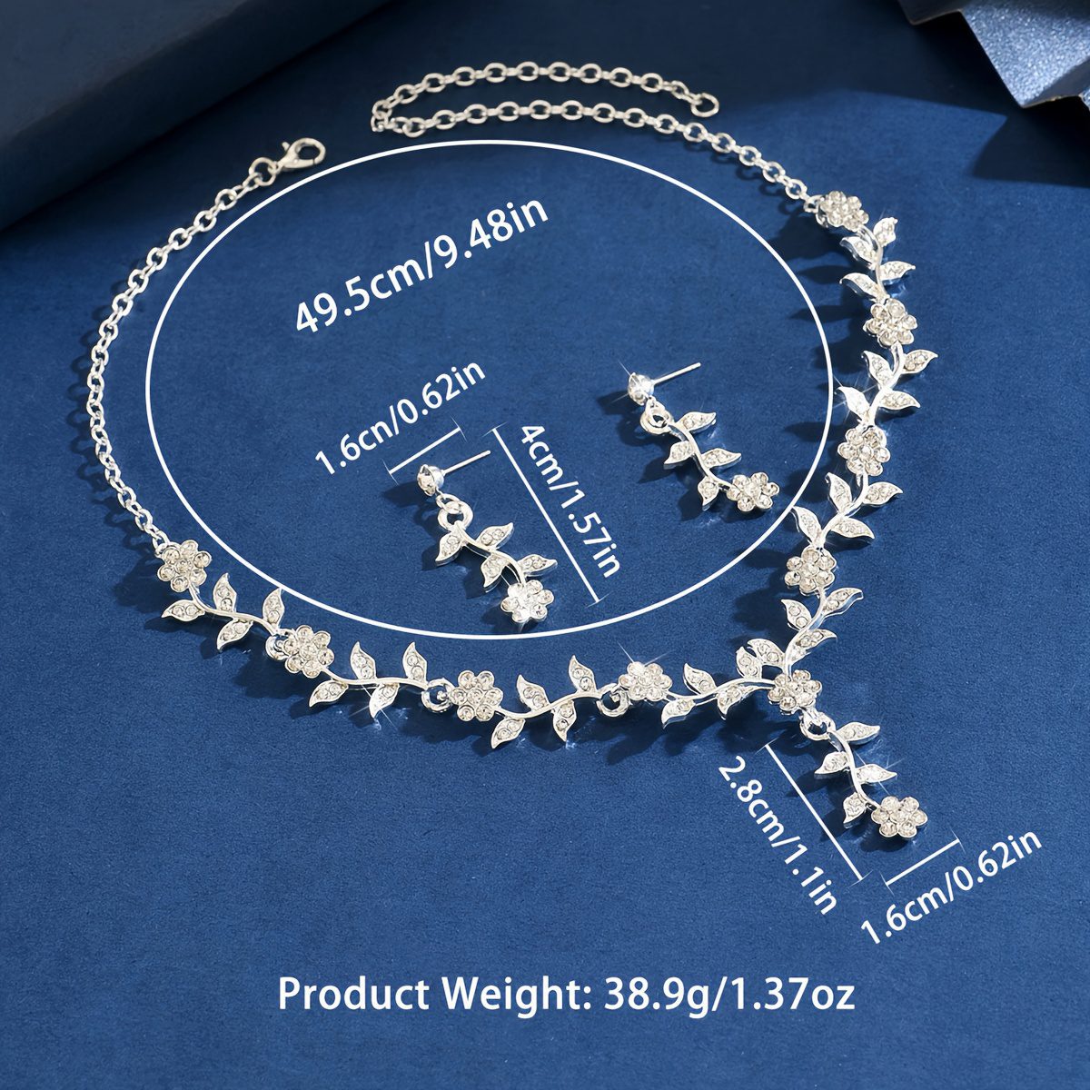 Parure de bijoux 3 pièces à pendentif fleur tendance avec boucles d'oreilles et collier à large visage, convient pour banquet, mariage, cadeau d'anniversaire, déguisement de fête, parure de bijoux traditionnels pour femme, parure de bijoux de haute qualité pour femme, bijoux de mode de festival