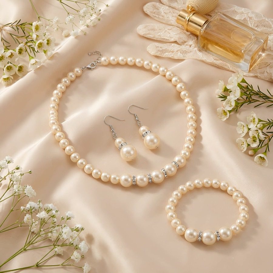 Parure de bijoux élégante 1 pièce, ensemble collier ras du cou et boucles d'oreilles pendantes avec fermoir à bascule, accessoire pour femme pour le quotidien, les rendez-vous, les fêtes, les banquets et les occasions spéciales, option de cadeau idéale