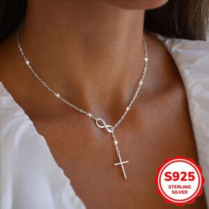 Collier Croix Infini Argent S925 Femme