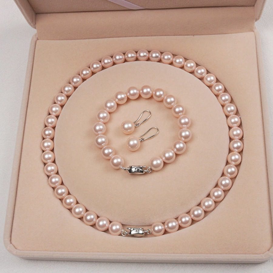 Parure Perles d'Eau Douce Argent S925 - Collier Bracelet Boucles – Image 3